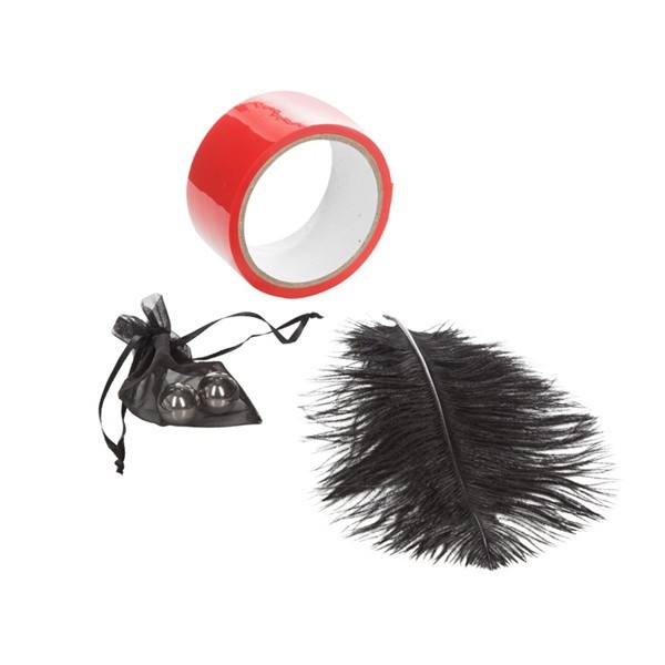 Эротический набор "Scandal" вагинальные шарики, скотч, перо 