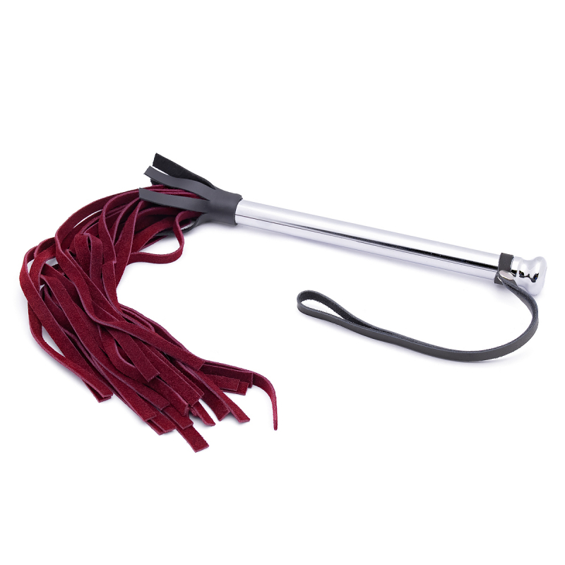 Плеть-многохвостка "Crazy Handmade" бургундия, велюр 