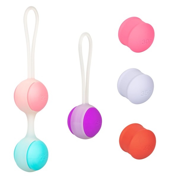 Вагинальные шарики &quot;Weighted Kegel Set&quot; 6 шариков разного веса + 2 петли 
