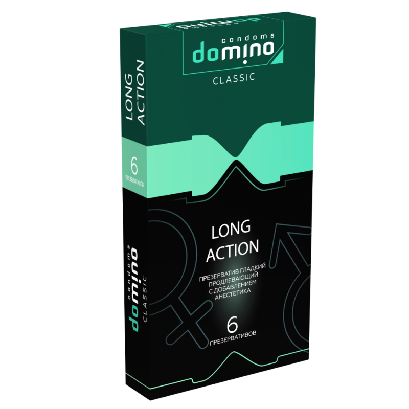 Презервативы &quot;Domino Long Action&quot; с анестестиком, 6шт 